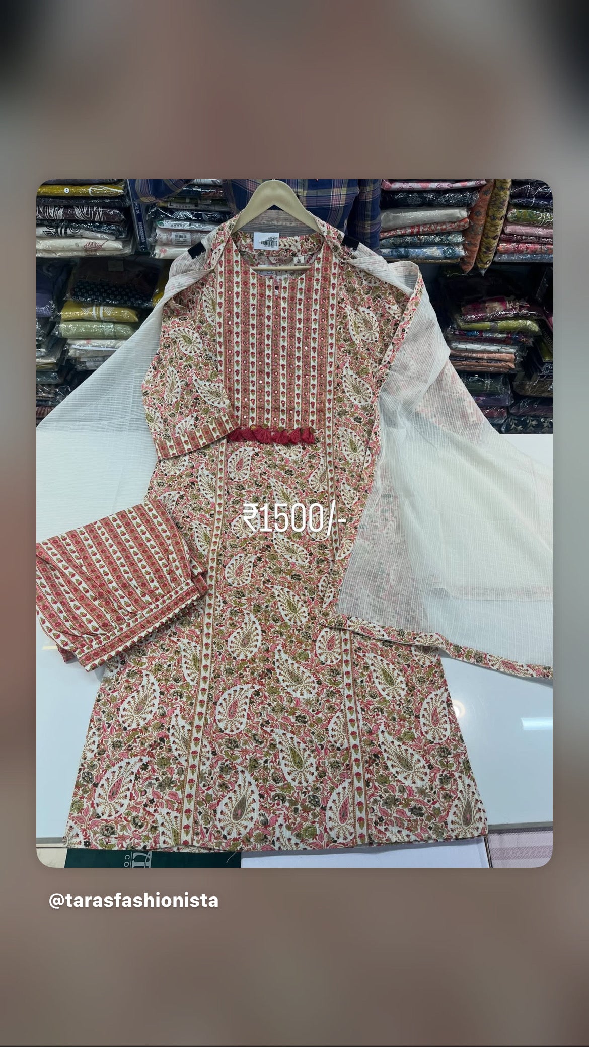 Readymade cotton embroidered suit set