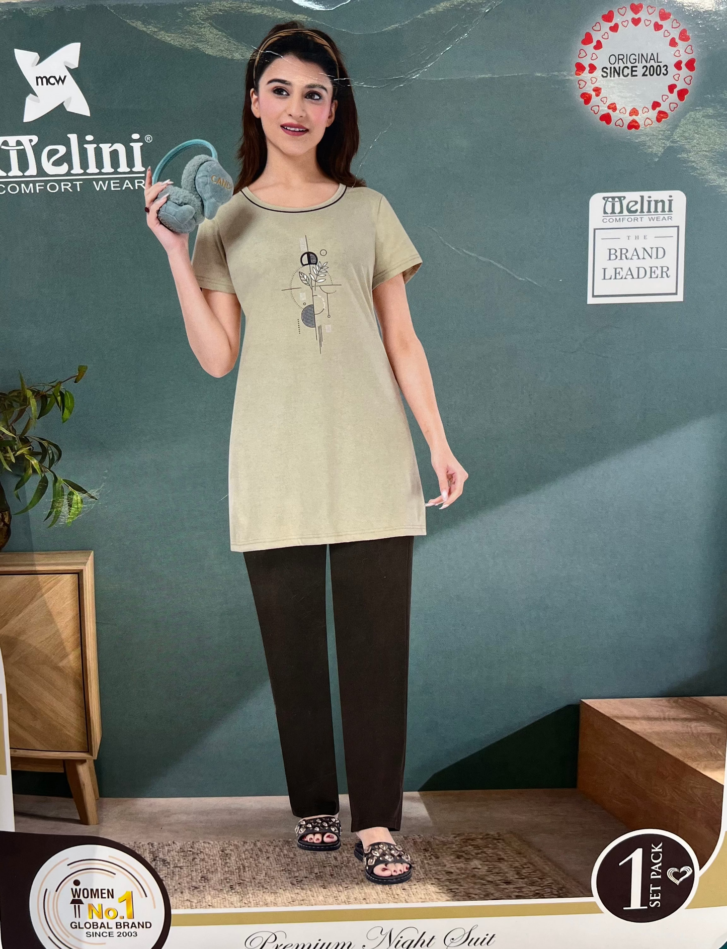 Semi long Night Suit (1001)
