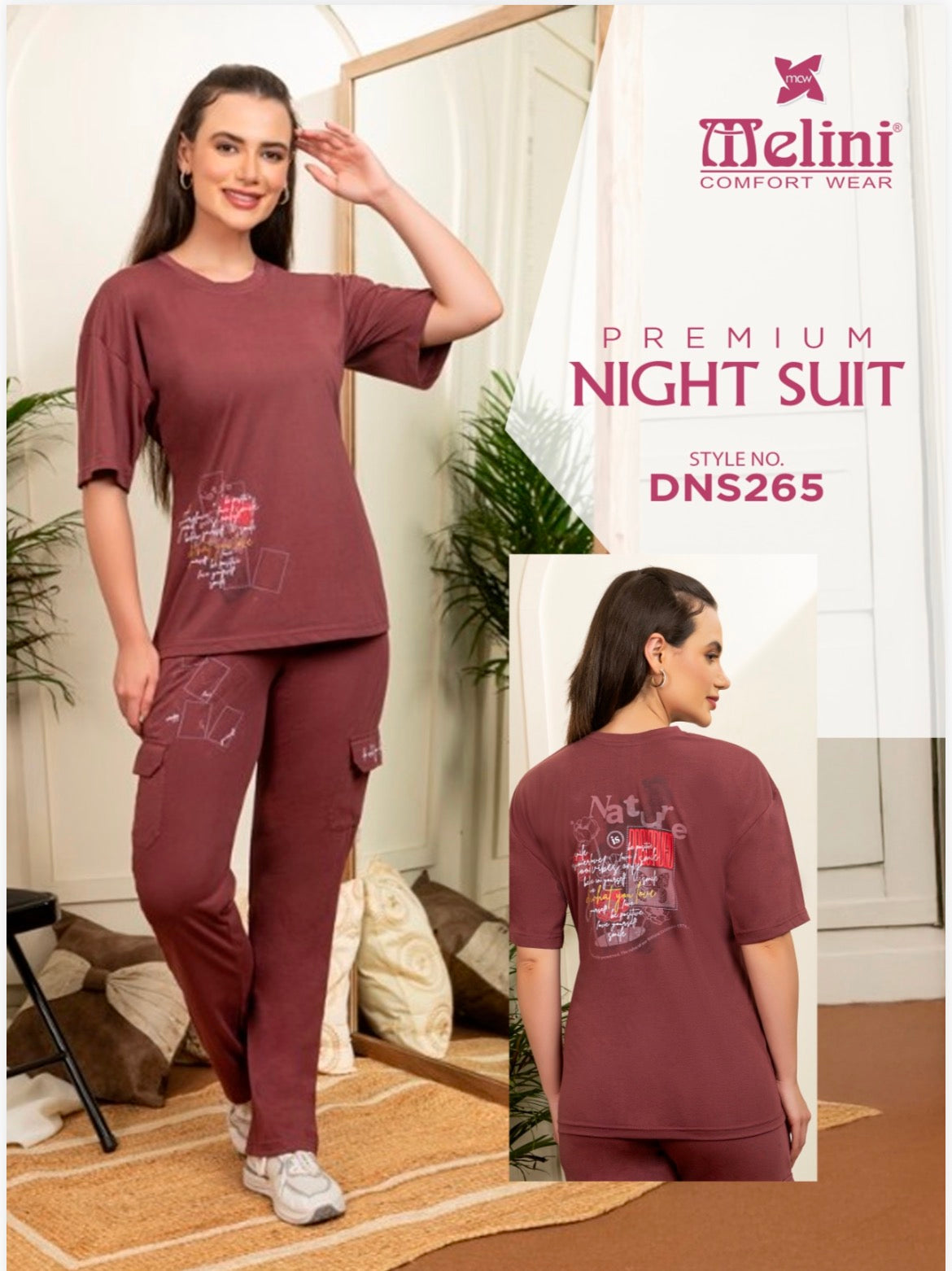 Semi long night suit (DNS265)