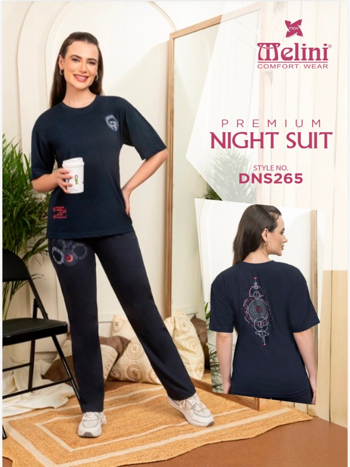 Semi long night suit (DNS265)