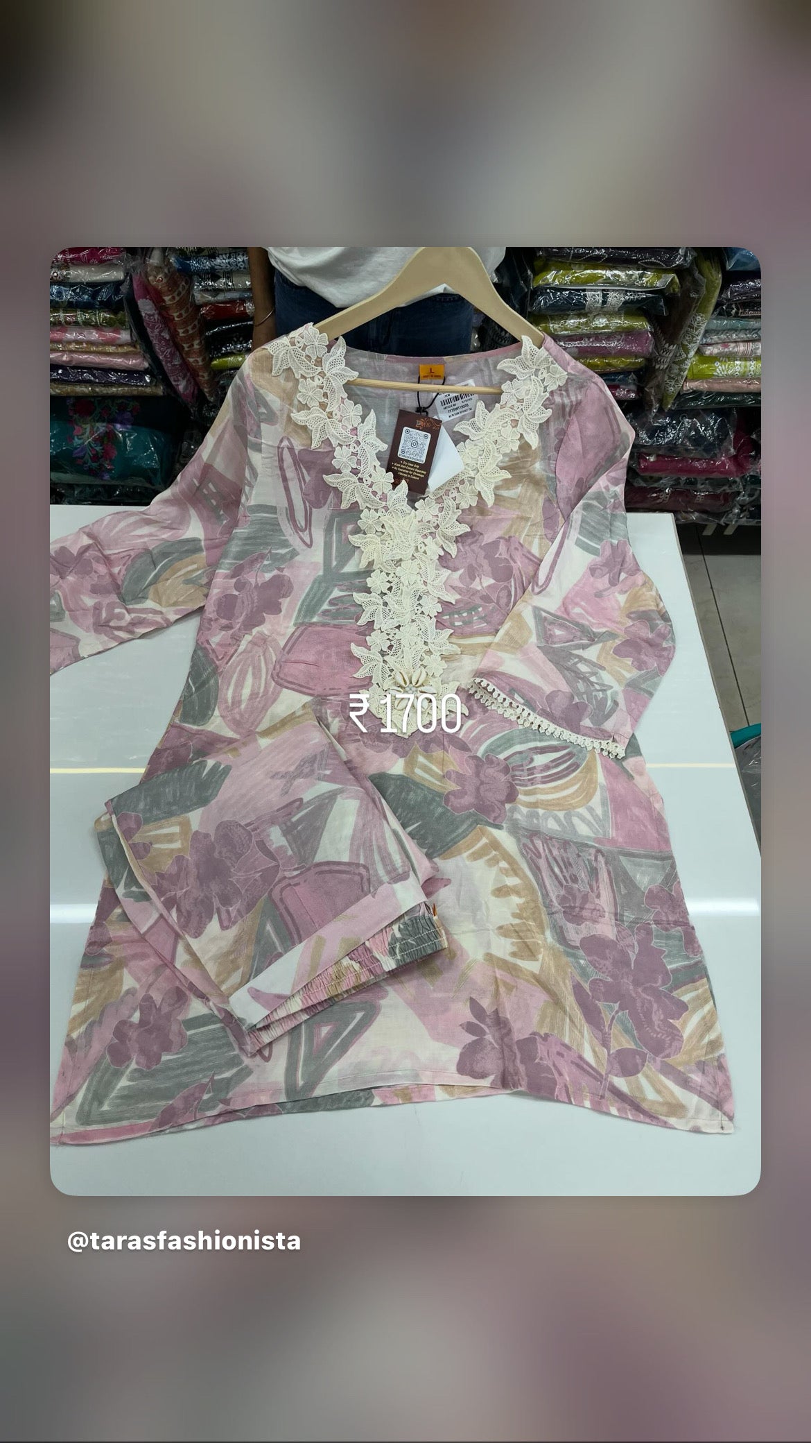 Viscose muslin pakistani coord set
