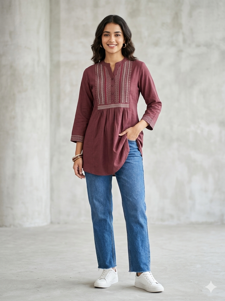PREMIUM SHORT KURTI (COTTON FLEX)