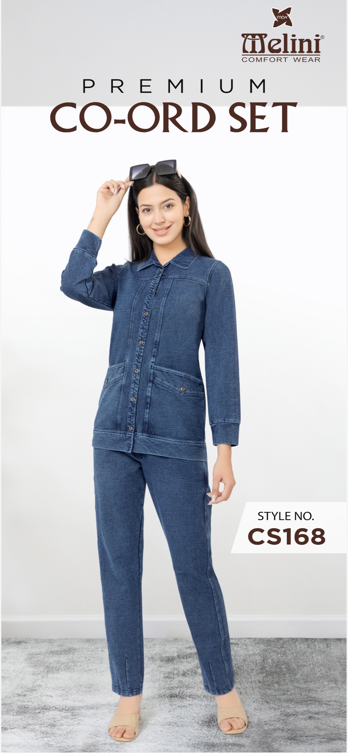 DENIM CORD-SET INDIGO (CS168)