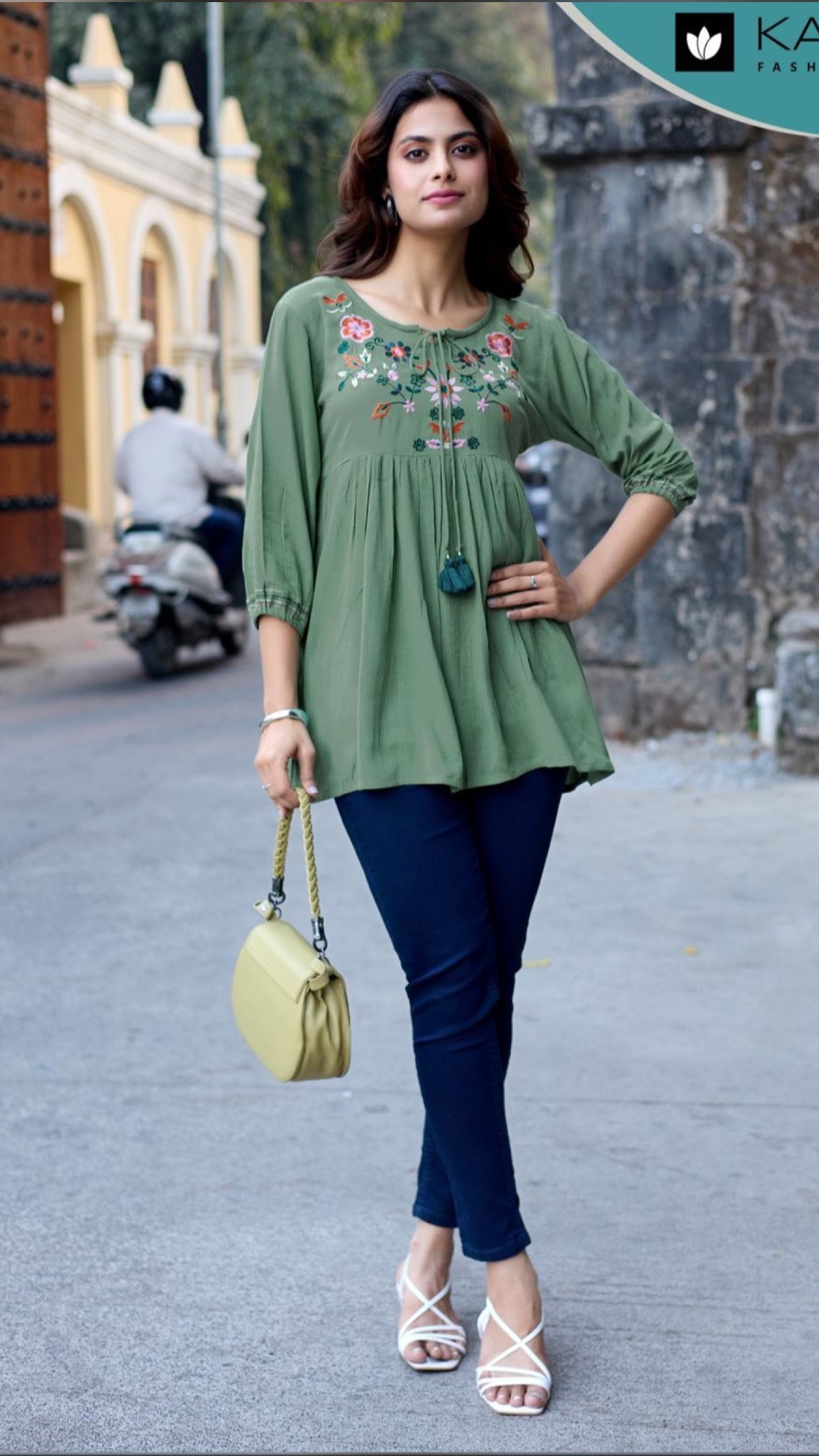 PREMIUM THREAD-WORK SHORT KURTI