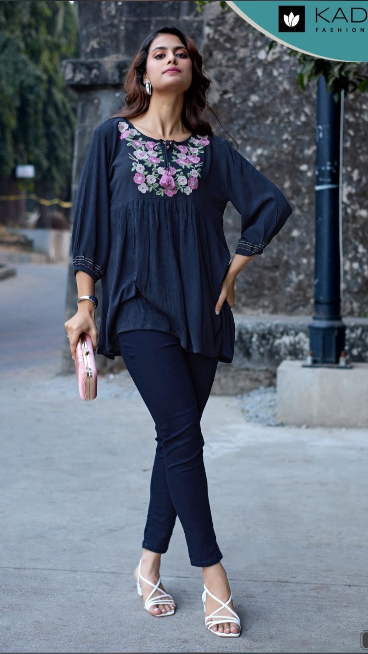 PREMIUM THREAD-WORK SHORT KURTI