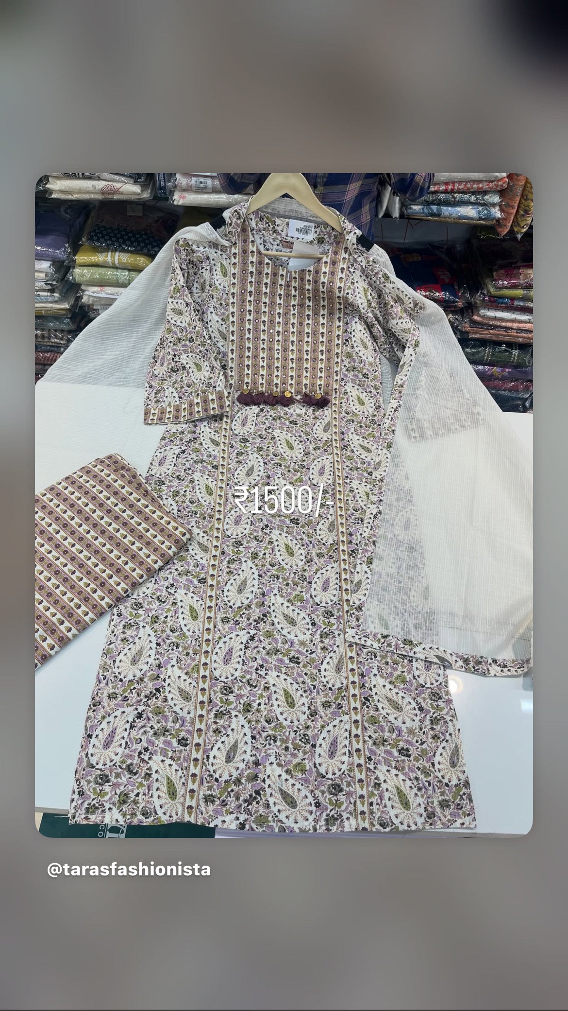 Readymade cotton embroidered suit set