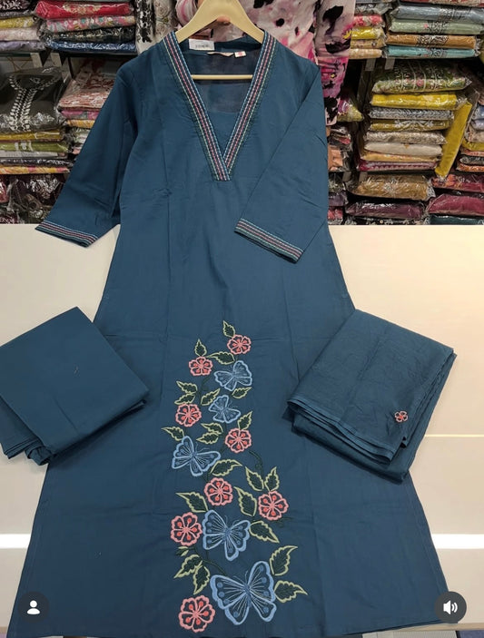 Readymade cotton 3pc suit set