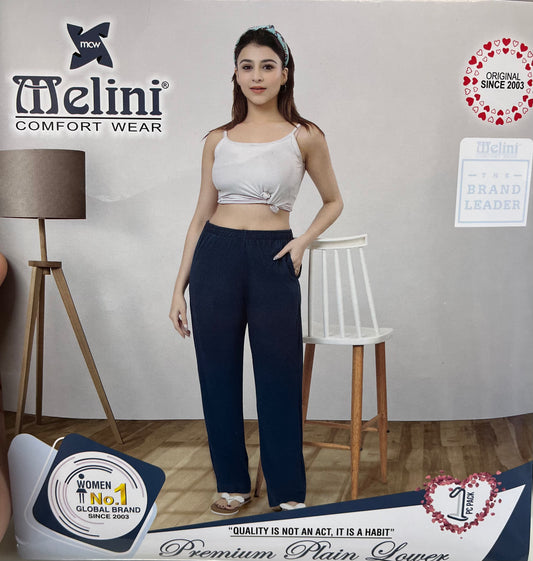 Plain straight fit lower (L008) BLUE