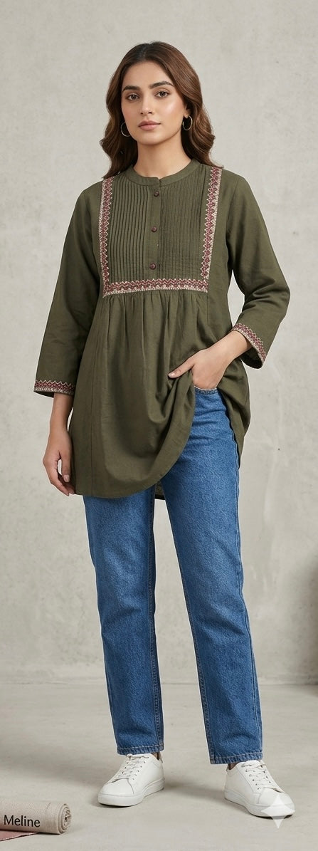 PREMIUM SHORT KURTI (COTTON FLEX)
