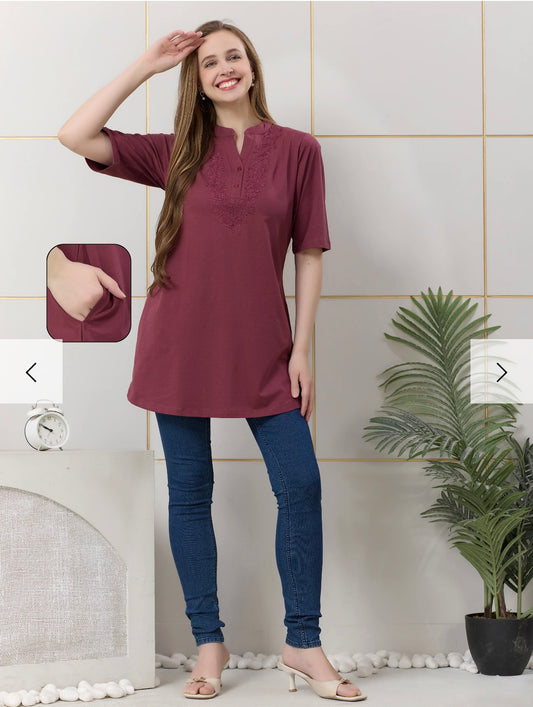 Sweet touch Premium Lycra Short kurti (7726601)