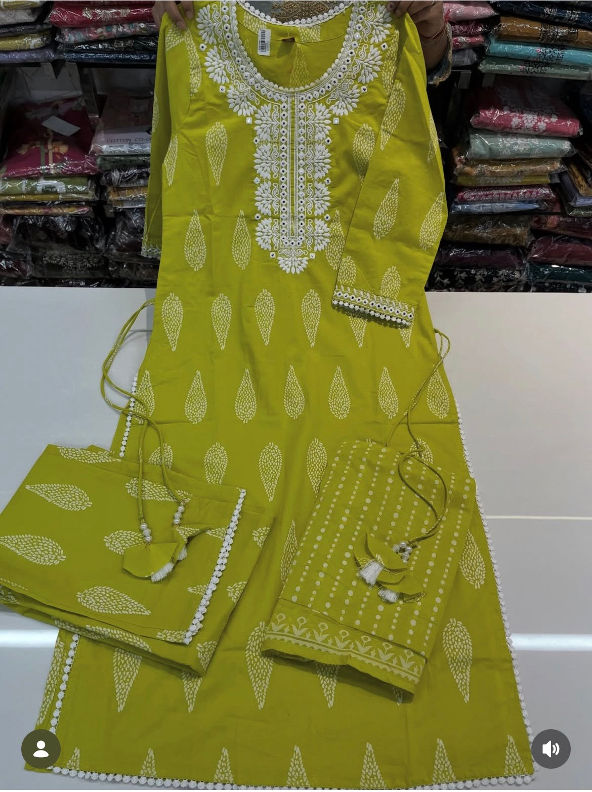 Readymade cotton 3pc suit set