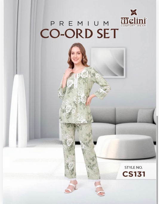 Premium embroidery lace work fancy coord set MELINI (CS131)