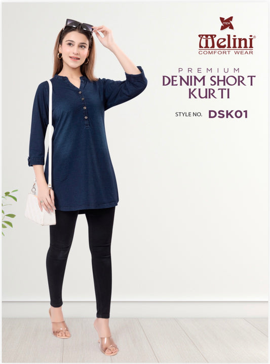 DENIM SHORT KURTI (STRETCH FABRIC) (DSK01)