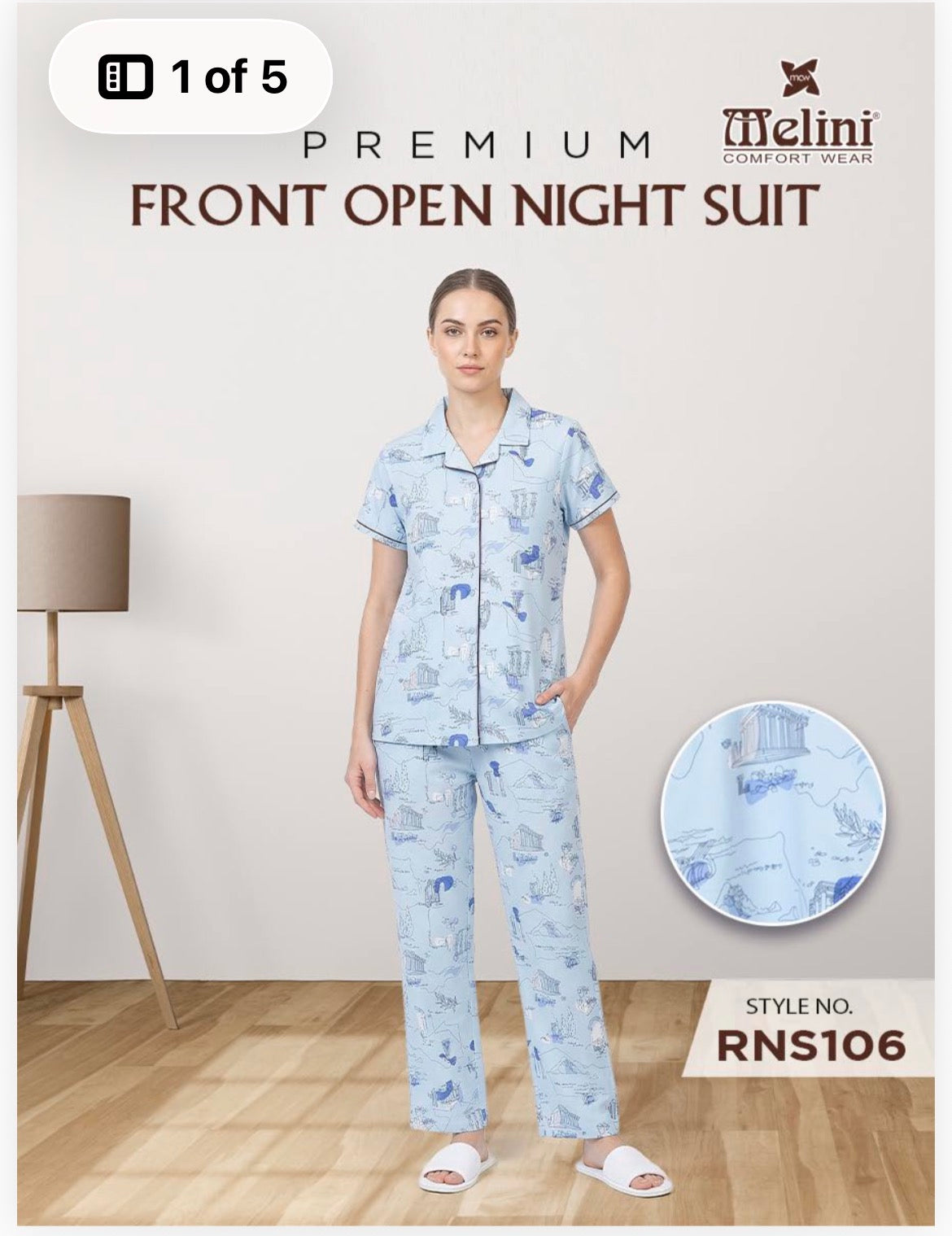 Premium coord front open set MELINI (RNS106)