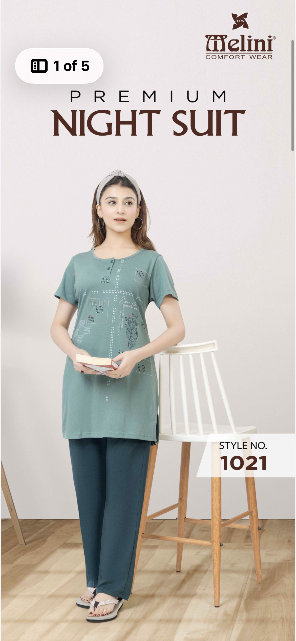 Semi long Night Suit (1021)