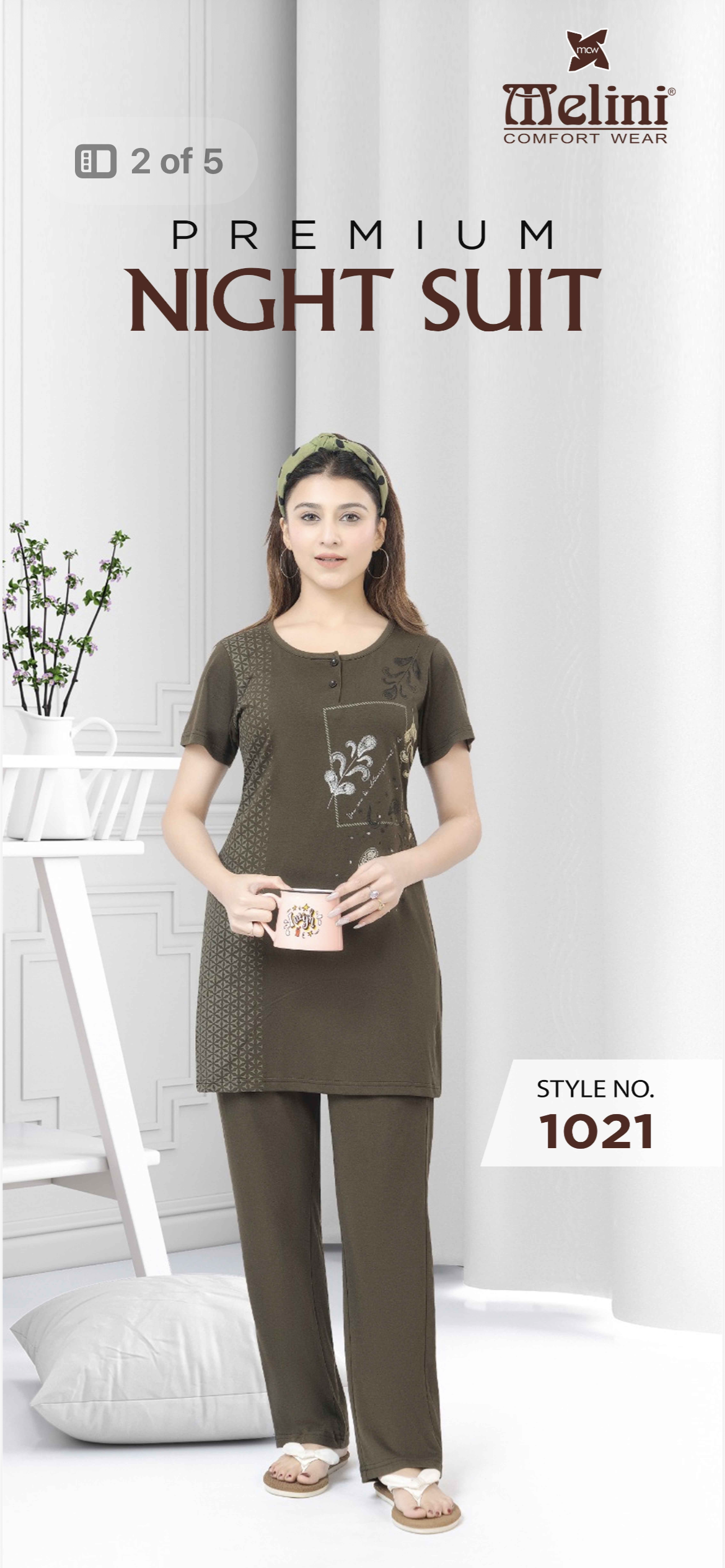 Semi long night suit (1021)