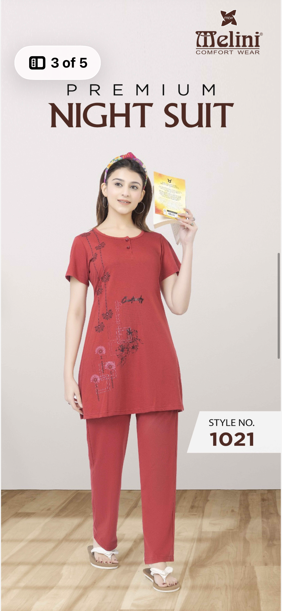 Semi long Night Suit (1021)