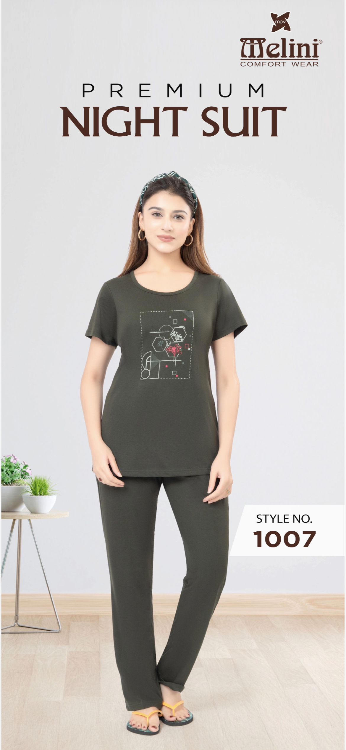 T-shirt night suit (1007)