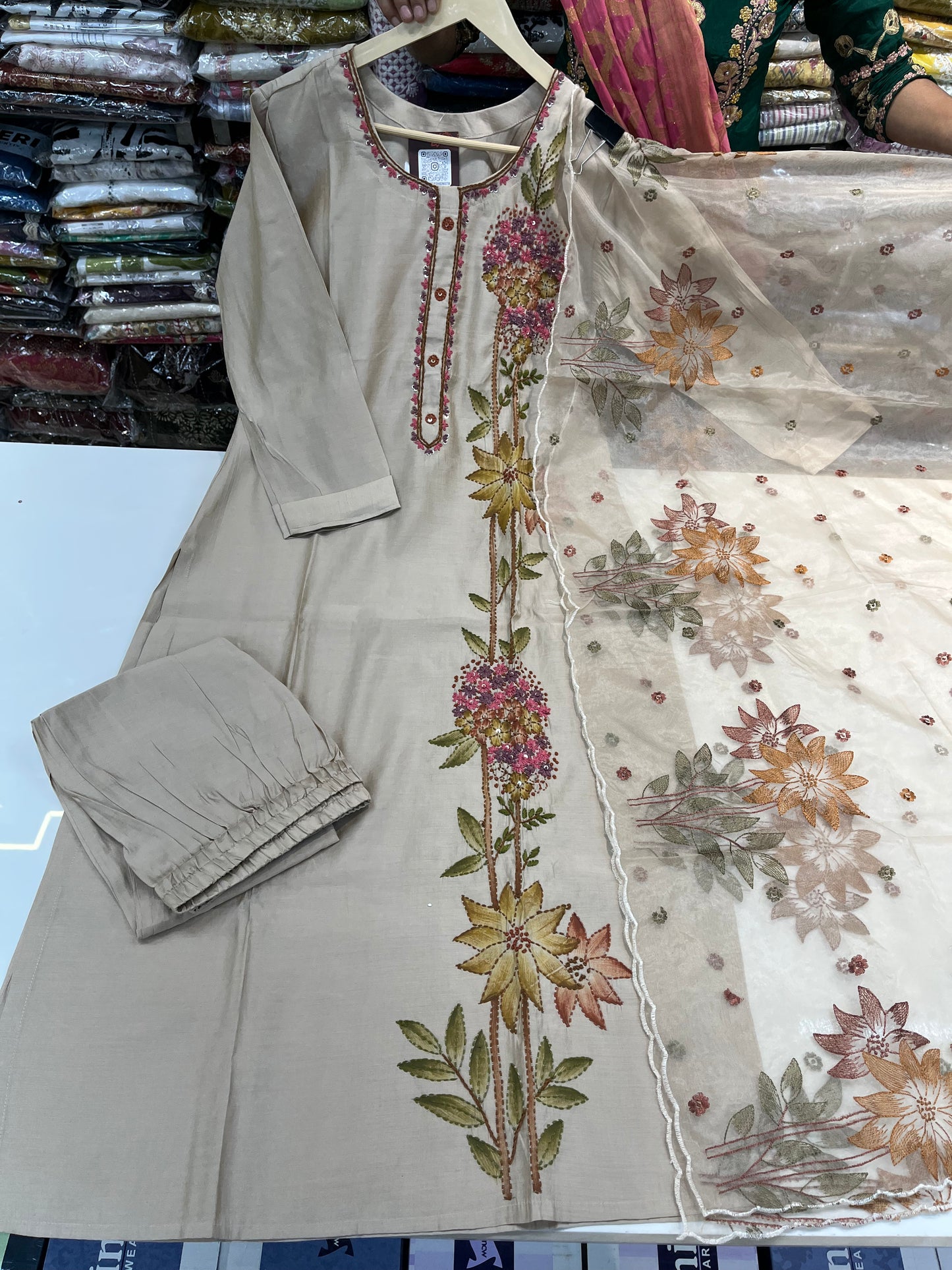 Readymade KANTHA handwork work 3pc suit sets