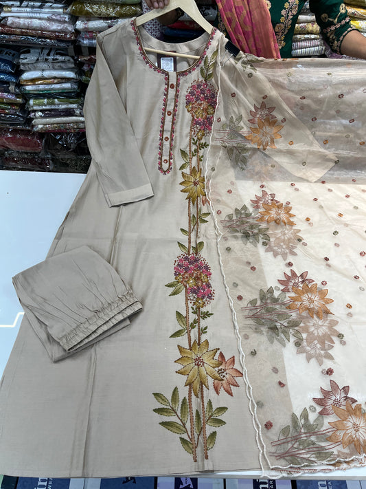 Readymade KANTHA handwork work 3pc suit sets