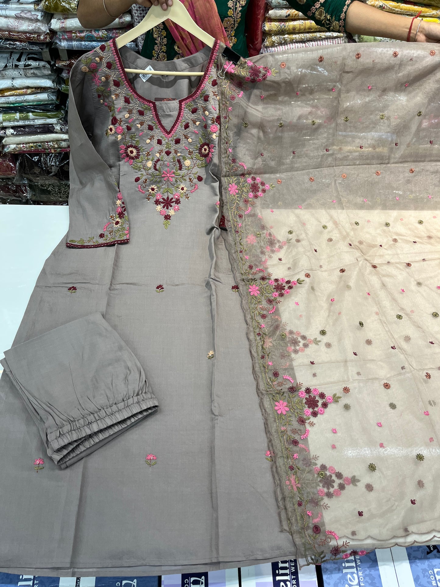 Readymade KANTHA handwork work 3pc suit sets
