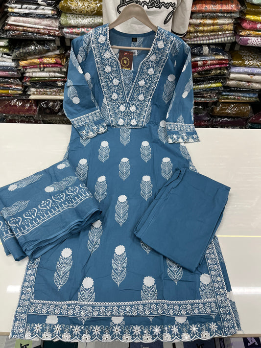 READYMADE JAIPURI 3PC COTTON SUIT SET