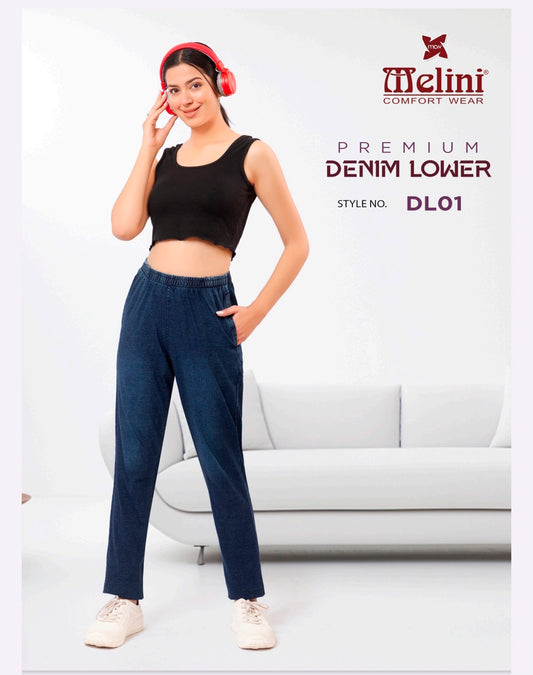 DENIM LOWER (STRETCH FABRIC) (DL01)(Deep)