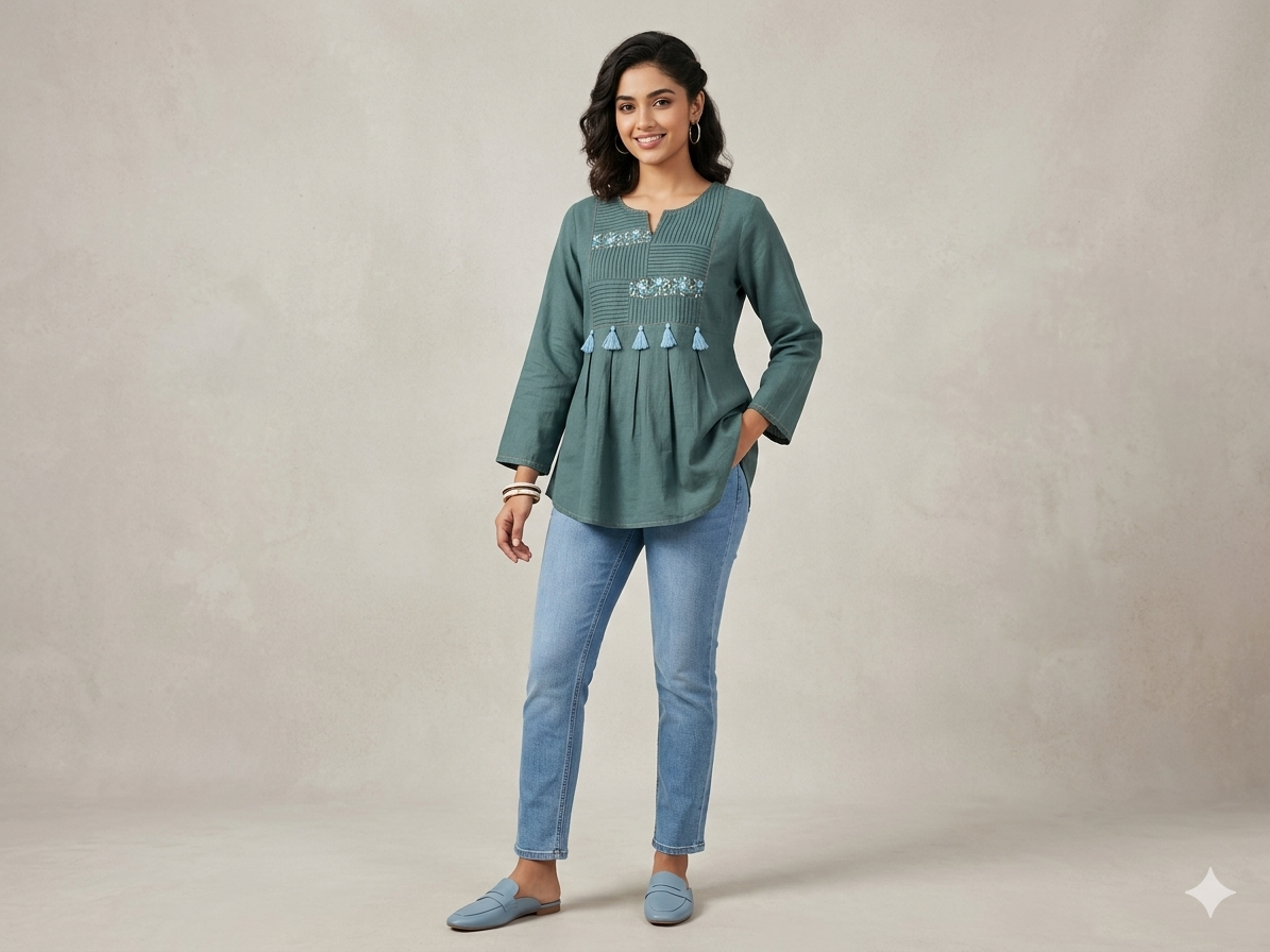 PREMIUM SHORT KURTI (COTTON FLEX)