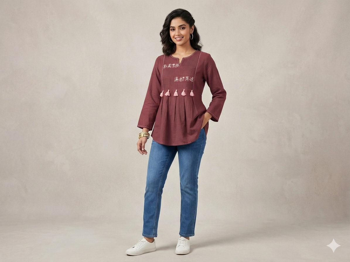PREMIUM SHORT KURTI (COTTON FLEX)