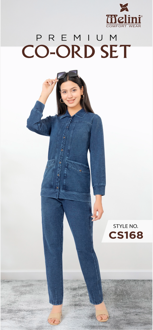 DENIM CORD-SET INDIGO (CS168)