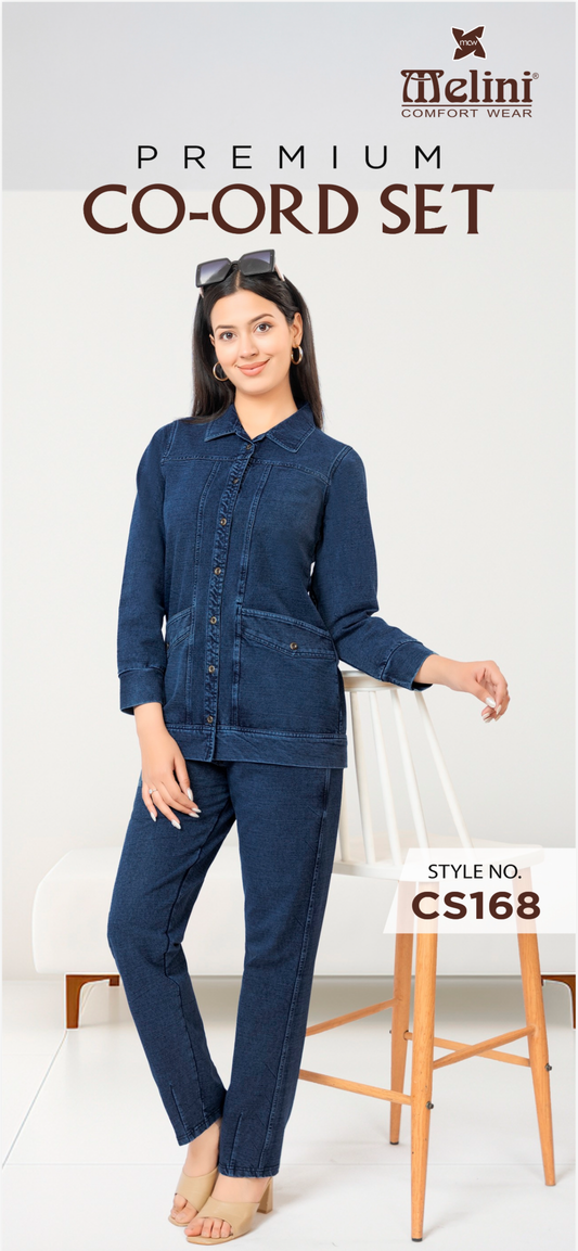 DENIM CORD-SET (DEEP)(CS168)