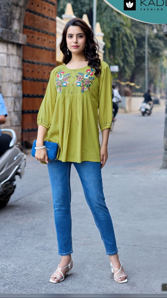 PREMIUM THREAD-WORK SHORT KURTI