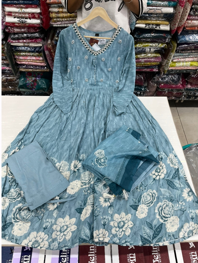DIGITAL PRINT FROCK SUIT